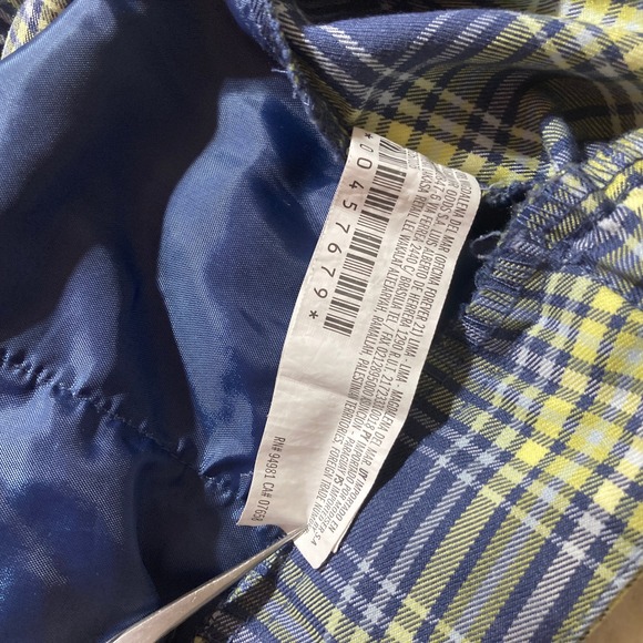 Forever 21 Women's Blue Yellow Plaid Cargo Pants Wide‎ Leg Size Medium - Picture 8 of 16